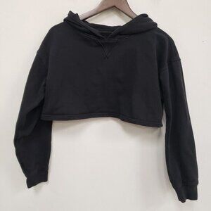 Lululemon Womens All‎ Yours Oversized Crop Hoodie Size M Black Athleisure Gym